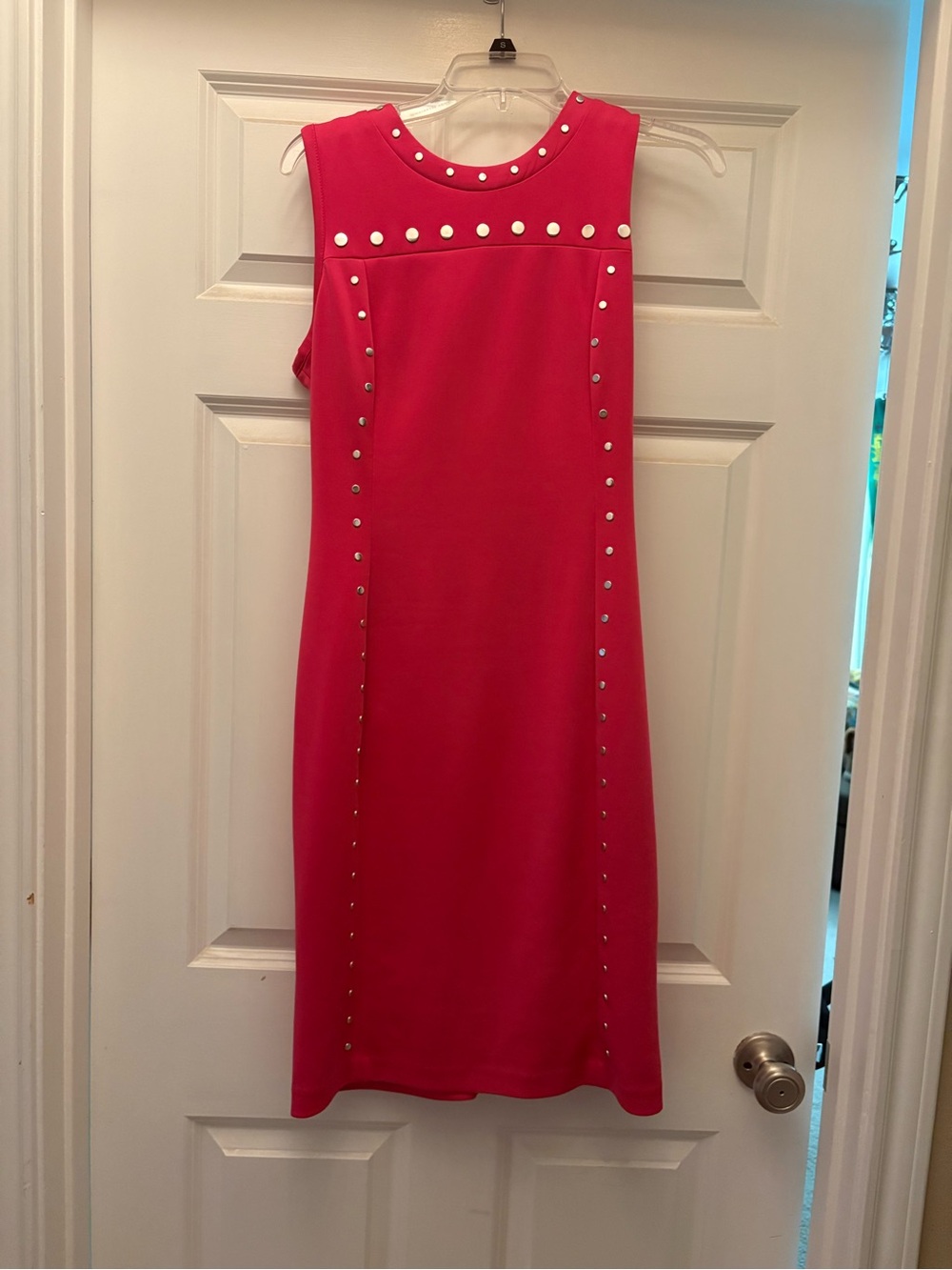 Karl Lagerfeld Hot Pink dress with stud accents